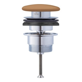 Duravit Push-Open Bouchon pour Lavabos avec Trop-plein, blanc