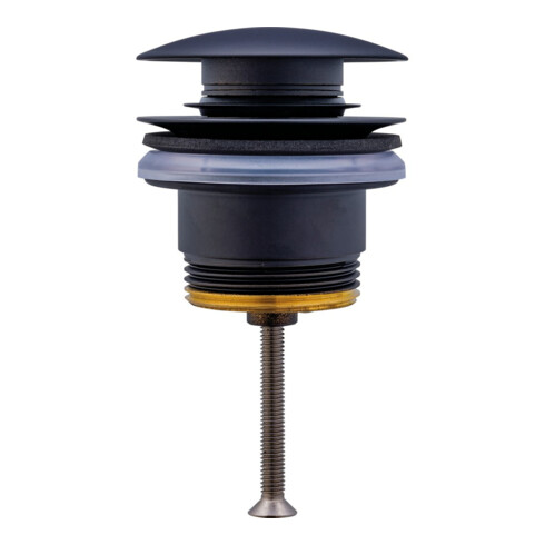 Duravit Push-Open-Ventil f Waschtische mit Überlauf, schwarz matt