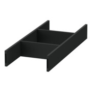 Duravit Qatego Aménagement intérieur alu, noir diamant, 10,5x27,1x3,7 cm