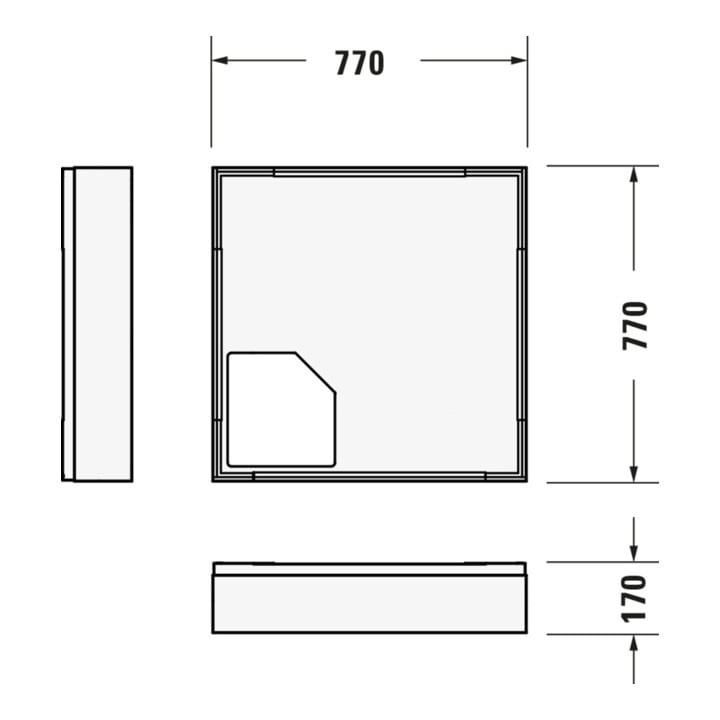 Duravit Quadrat-Duschwanne D-Code 80x80x8,5cm, Antislip, weiß