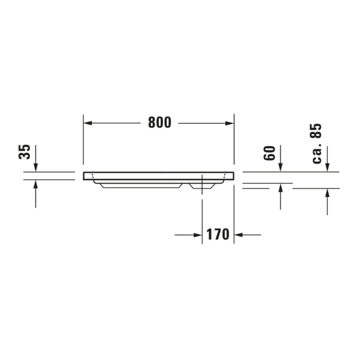 Duravit Quadrat-Duschwanne D-Code 80x80x8,5cm, Antislip, weiß