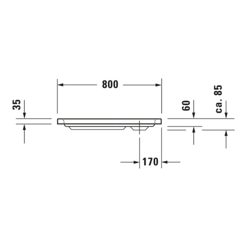 Duravit Quadrat-Duschwanne D-Code 80x80x8,5cm, weiß