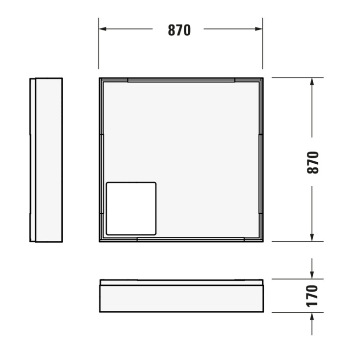 Duravit Quadrat-Duschwanne D-Code 90x90x8,5cm, Antislip, weiß