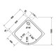 Duravit Receveur de douche quart de cercle D-Code 90x90x8,5 cm, antidérapant, blanc-5