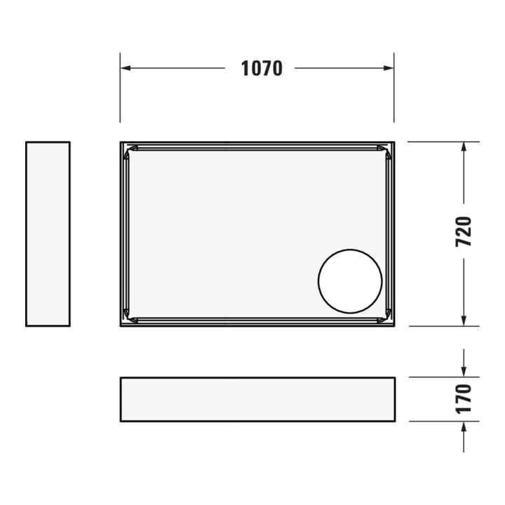 Duravit Receveur de douche rectangulaire D-Code 110x75x8,5 cm, blanc