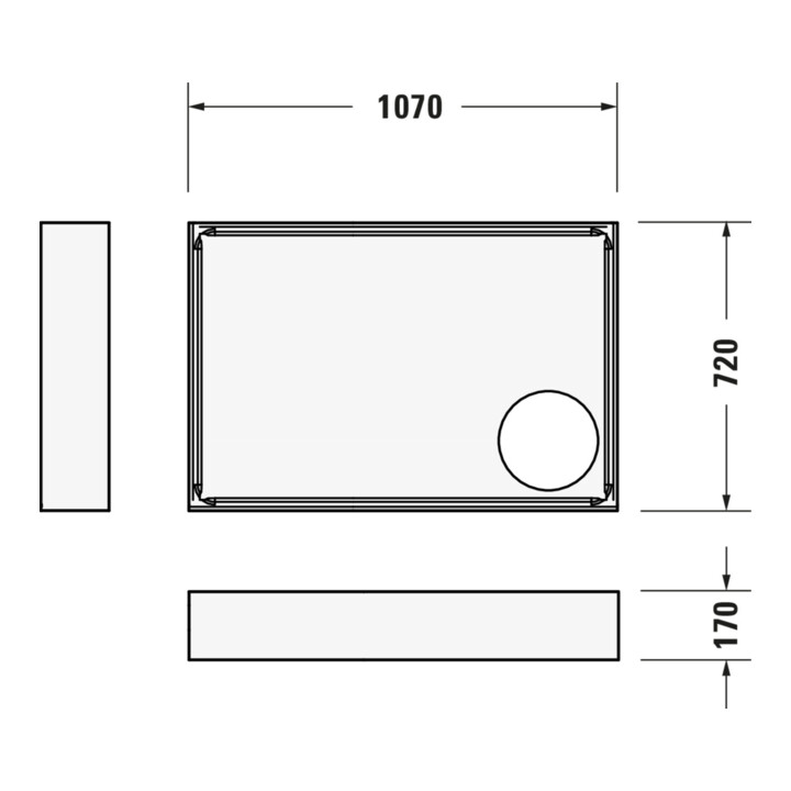 Duravit Receveur de douche rectangulaire D-Code 110x75x8,5 cm, blanc