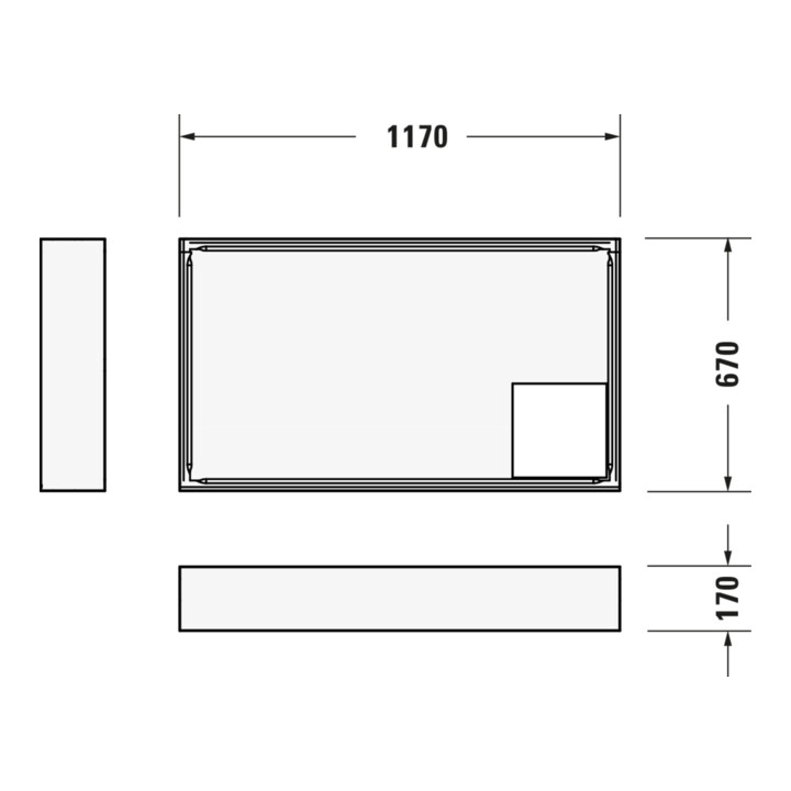 Duravit Receveur de douche rectangulaire D-Code 120x70x8,5 cm, blanc