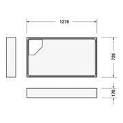 Duravit Receveur de douche rectangulaire D-Code 130x75x8,5 cm, antidérapant, blanc-5