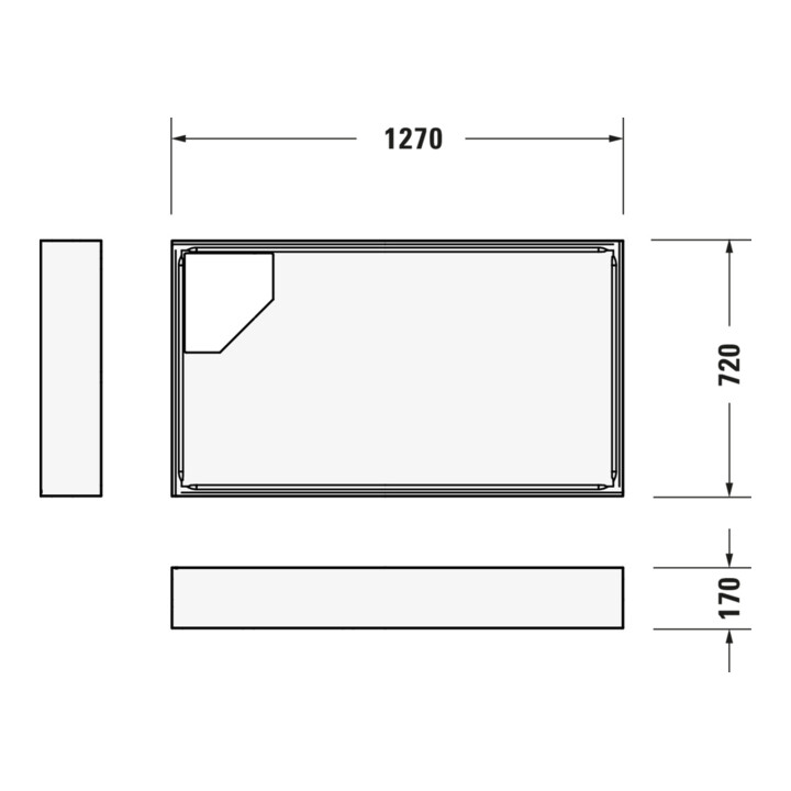 Duravit Receveur de douche rectangulaire D-Code 130x75x8,5 cm, blanc