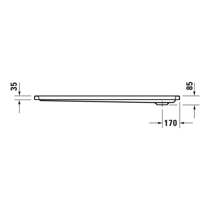 Duravit Receveur de douche rectangulaire D-Code 140x75x8,5 cm, blanc