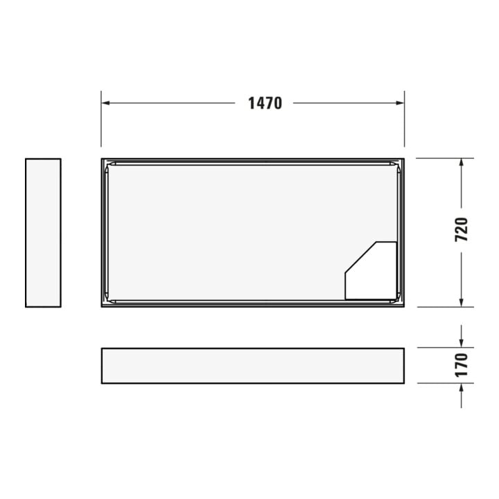 Duravit Receveur de douche rectangulaire D-Code 150x75x8,5 cm, blanc