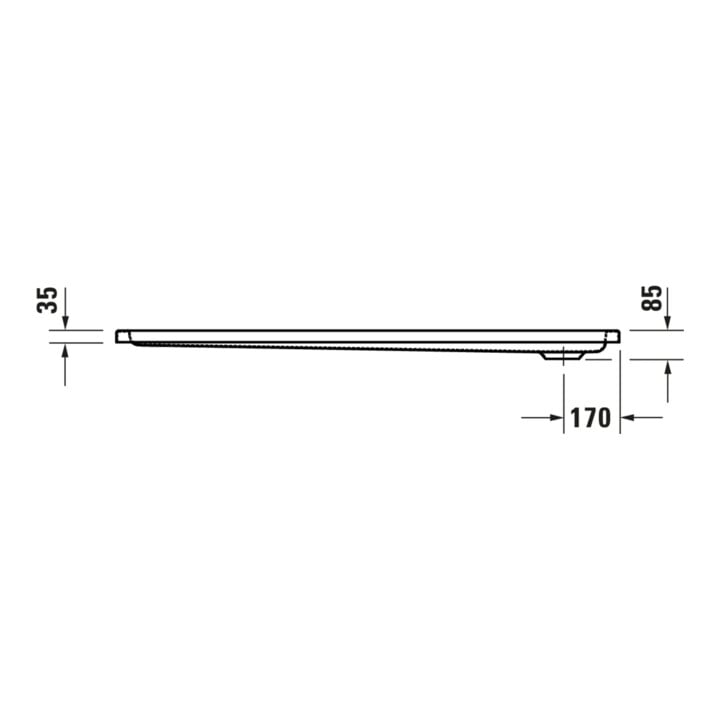 Duravit Receveur de douche rectangulaire D-Code 150x80x8,5 cm, blanc