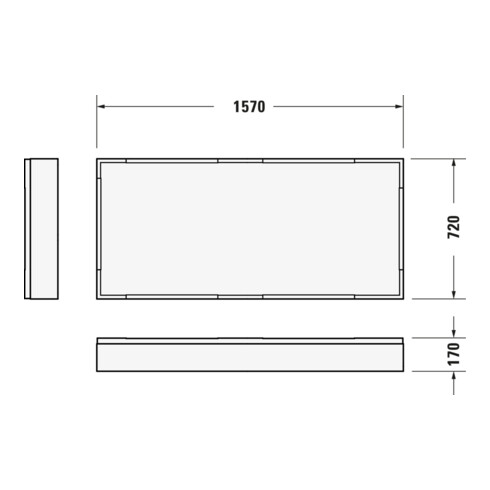Duravit Receveur de douche rectangulaire D-Code 160x75x8,5 cm, antidérapant, blanc