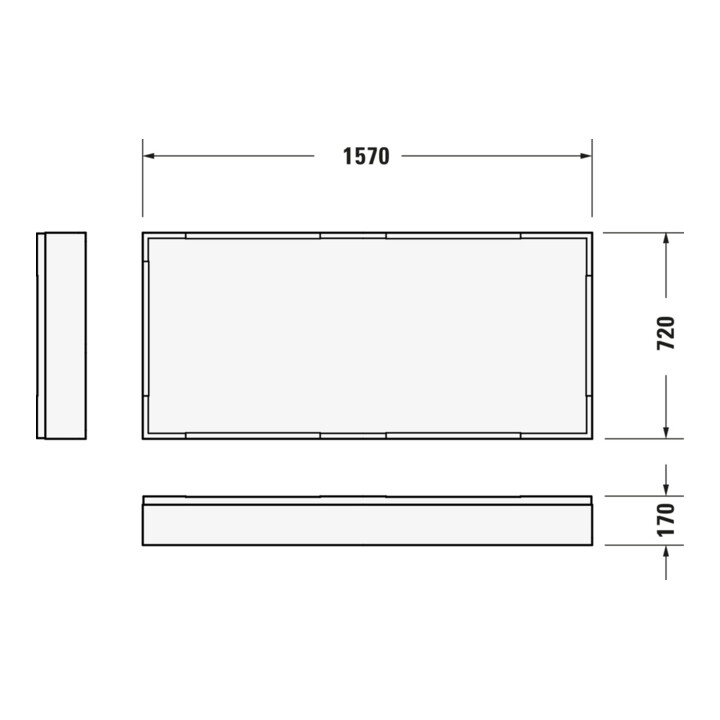 Duravit Receveur de douche rectangulaire D-Code 160x75x8,5 cm, blanc