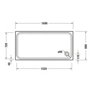 Duravit Receveur de douche rectangulaire D-Code 160x80x8,5 cm, blanc-4