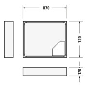 Duravit Receveur de douche rectangulaire D-Code 90x75x8,5 cm, antidérapant, blanc-5