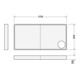 Duravit Receveur de douche rectangulaire Starck Slimline 180x90x6,5 cm, antidérapant, blanc