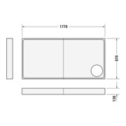 Duravit Receveur de douche rectangulaire Starck Slimline 180x90x6,5 cm, blanc-5