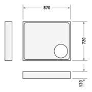 Duravit Receveur de douche rectangulaire Starck Slimline 90x75x4,5 cm, blanc-5