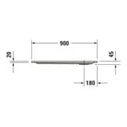 Duravit Receveur de douche rectangulaire Starck Slimline 90x80x4,5 cm, antidérapant, blanc-4