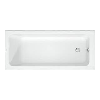 Duravit Rechteck-Badewanne D-Code 160x70x45cm, Abl i Fußber., 1 RS, weiß