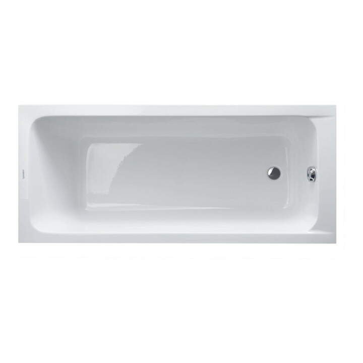 Duravit Rechteck-Badewanne D-Code 170x70x42cm, Abl im Fußber., 1 RS, weiß
