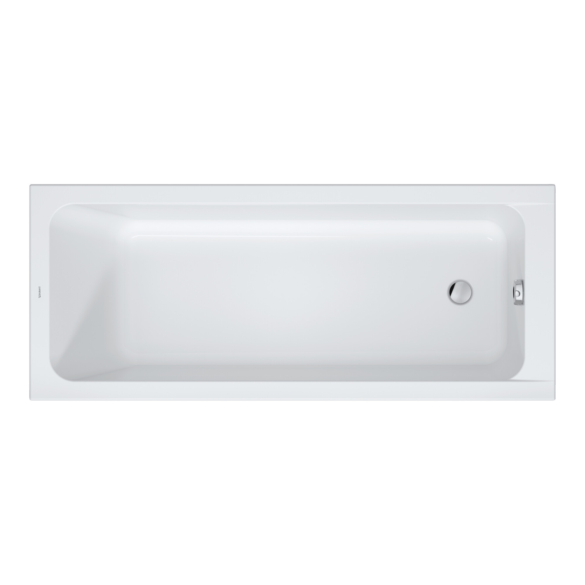 Duravit Rechteck-Badewanne D-Code 170x70x45cm, Abl i Fußber., 1 RS, weiß