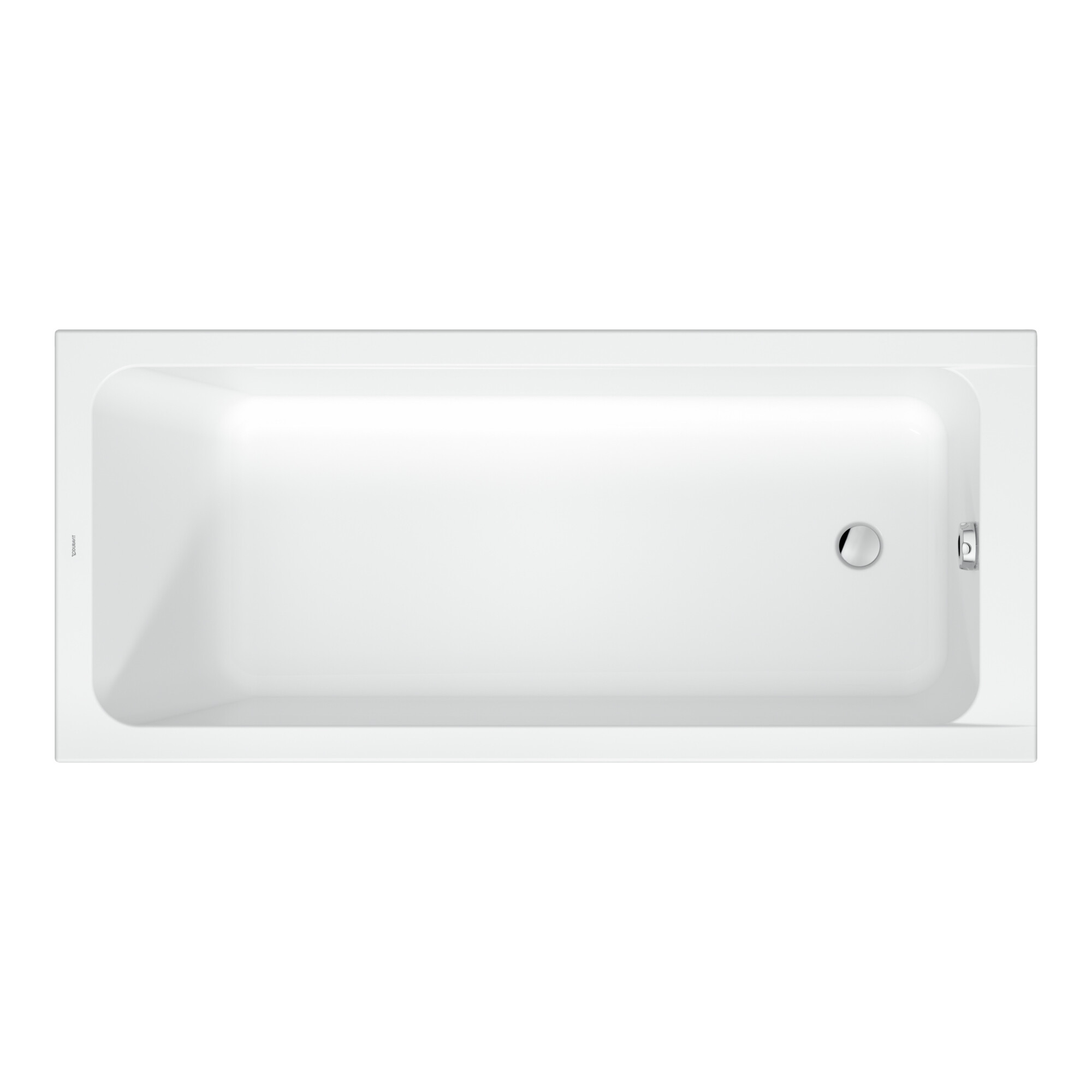 Duravit Rechteck-Badewanne D-Code 175x75x45cm, Abl i Fußber., 1 RS, weiß