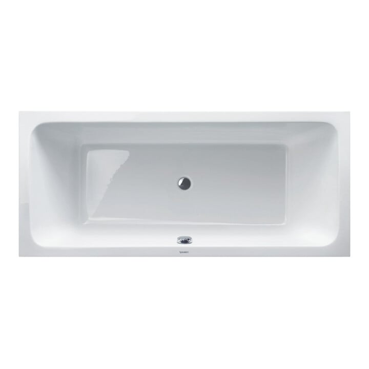 Duravit Rechteck-Badewanne D-Code 180x80x42cm, Zentraler Abl, 2 RS, weiß