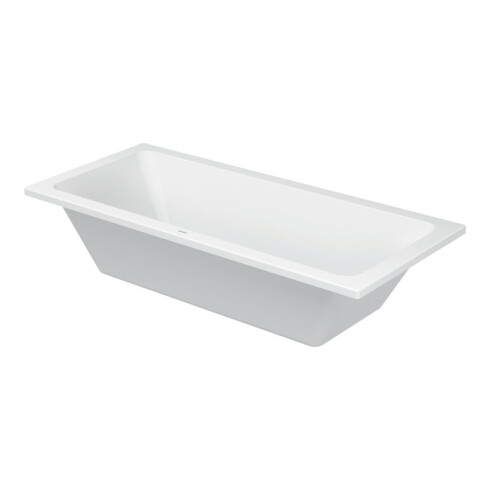 Duravit Rechteck-Badewanne D-Code 180x80x42cm, Zentraler Abl, 2 RS, weiß