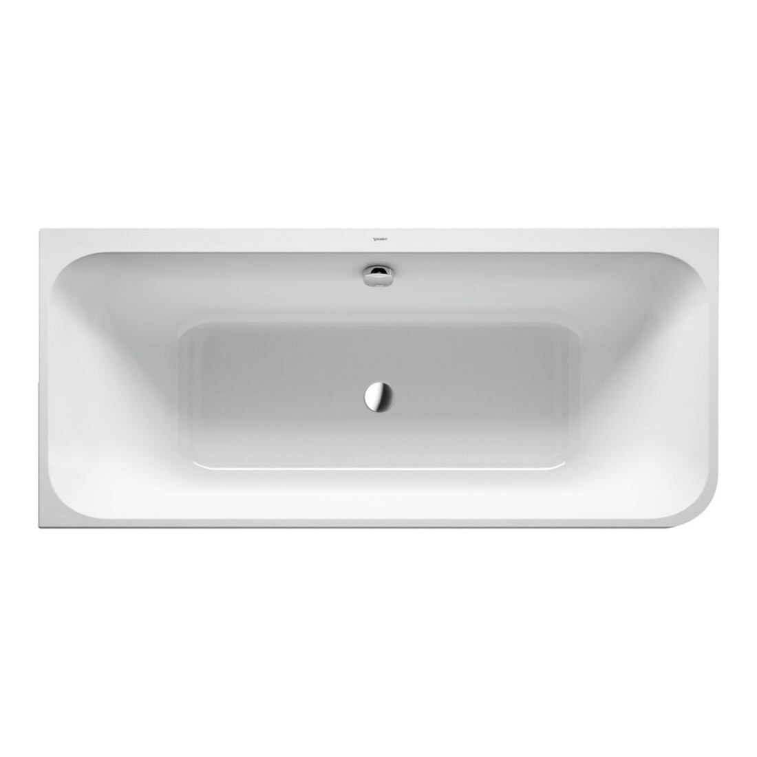 Duravit Rechteck-Badewanne Happy D.2 180x 80x46cm, Eck li, 2 RS, weiß