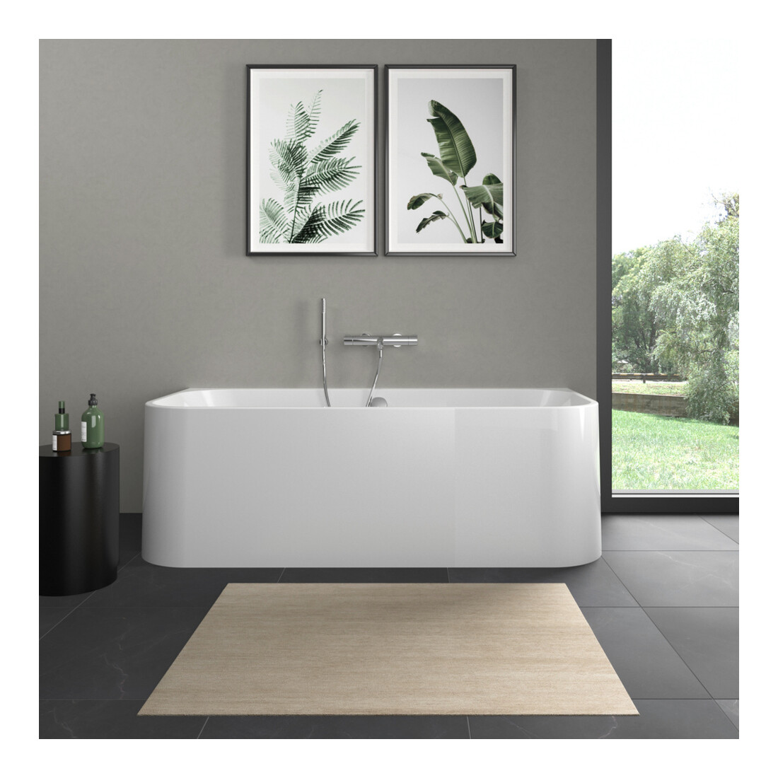 Duravit Rechteck-Badewanne Happy D.2 180x80x46cm, Vorw, Acrylverkl., 2 RS, we