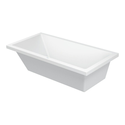 Duravit Rechteck-Badewanne Starck 180x90x46cm, EB-Version, 1 RS, m ÜL, we