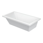 Duravit Rechteck-Badewanne Starck 180x90x46cm, EB-Version, 1 RS, m ÜL, we
