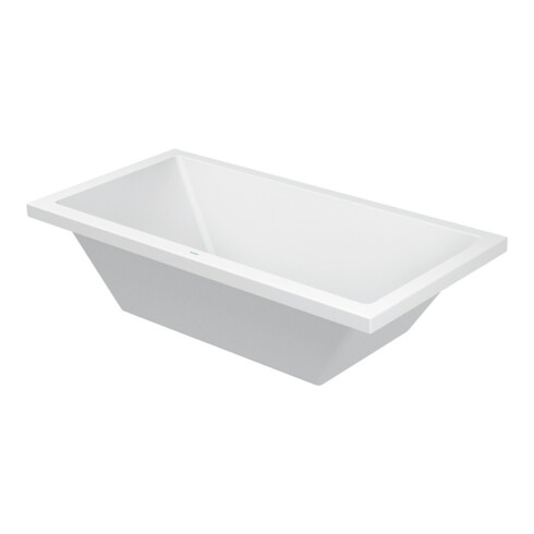 Duravit Rechteck-Badewanne Starck 180x90x46cm, EB-Version, 2 RS, m ÜL, we