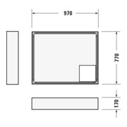 Duravit Rechteck-Duschwanne D-Code 100x80x8,5cm, Antislip, weiß-4
