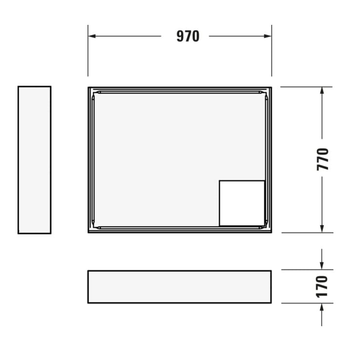 Duravit Rechteck-Duschwanne D-Code 100x80x8,5cm, weiß