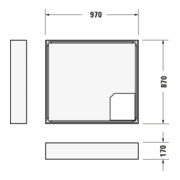 Duravit Rechteck-Duschwanne D-Code 100x90x8,5cm, Antislip, weiß-4
