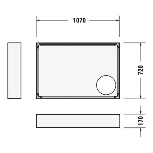 Duravit Rechteck-Duschwanne D-Code 110x75x8,5cm, weiß