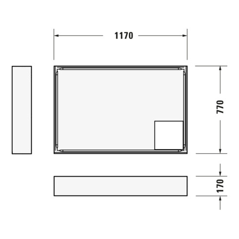 Duravit Rechteck-Duschwanne D-Code 120x80x8,5cm, weiß
