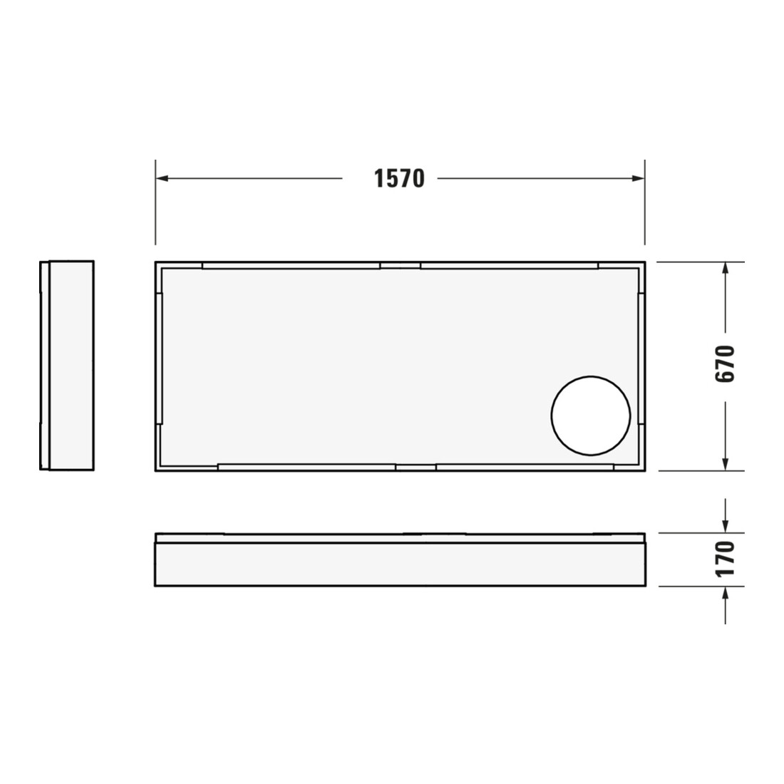 Duravit Rechteck-Duschwanne D-Code 160x70x8,5cm, Antislip, weiß