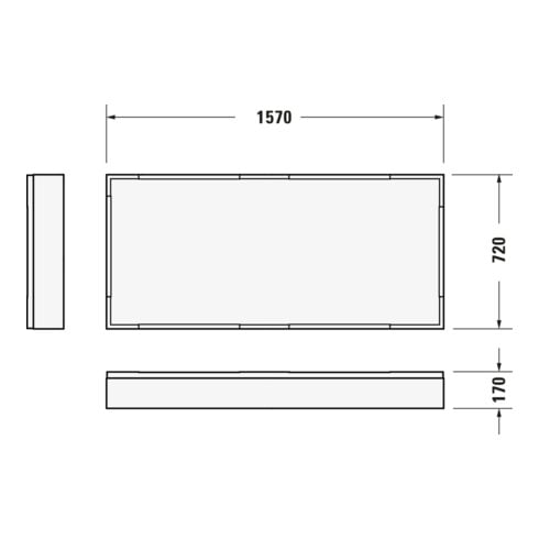 Duravit Rechteck-Duschwanne D-Code 160x75x8,5cm, Antislip, weiß