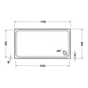 Duravit Rechteck-Duschwanne D-Code 170x90x8,5cm, Antislip, weiß-4
