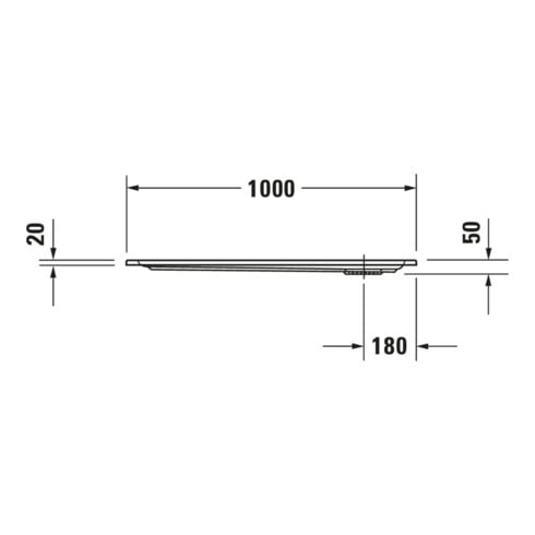 Duravit Rechteck-Duschwanne Starck Slimline 100x90x5cm, weiß