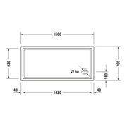 Duravit Rechteck-Duschwanne Starck Slimline 150x70x5,5cm, weiß-5