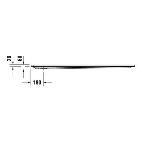 Duravit Rechteck-Duschwanne Starck Slimline 150x80x6cm, weiß