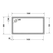 Duravit Rechteck-Duschwanne Starck Slimline 150x80x6cm, weiß-5