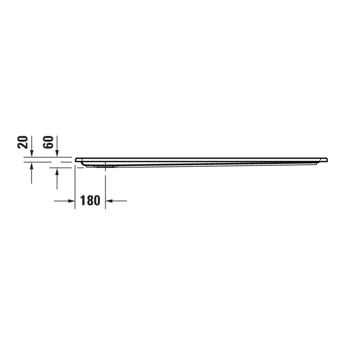 Duravit Rechteck-Duschwanne Starck Slimline 150x90x6cm, Antislip, weiß
