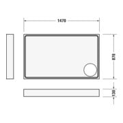 Duravit Rechteck-Duschwanne Starck Slimline 150x90x6cm, weiß-2