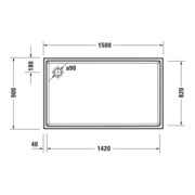 Duravit Rechteck-Duschwanne Starck Slimline 150x90x6cm, weiß-4